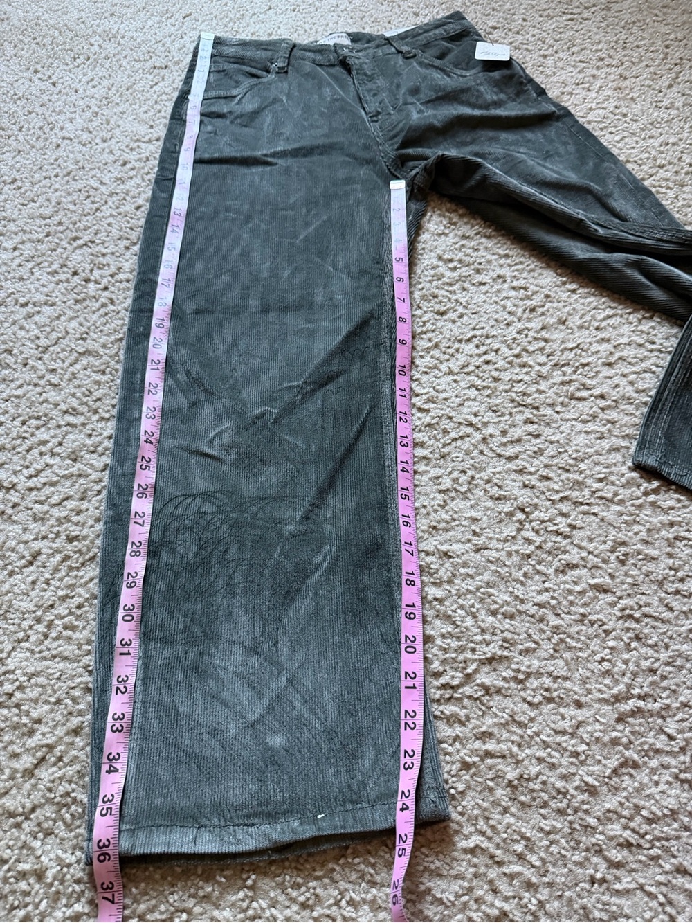 Free People We The Free Deep Trance Corduroy Boyfriend Pant 26 Keepsake Clover - Picture 14 of 16
